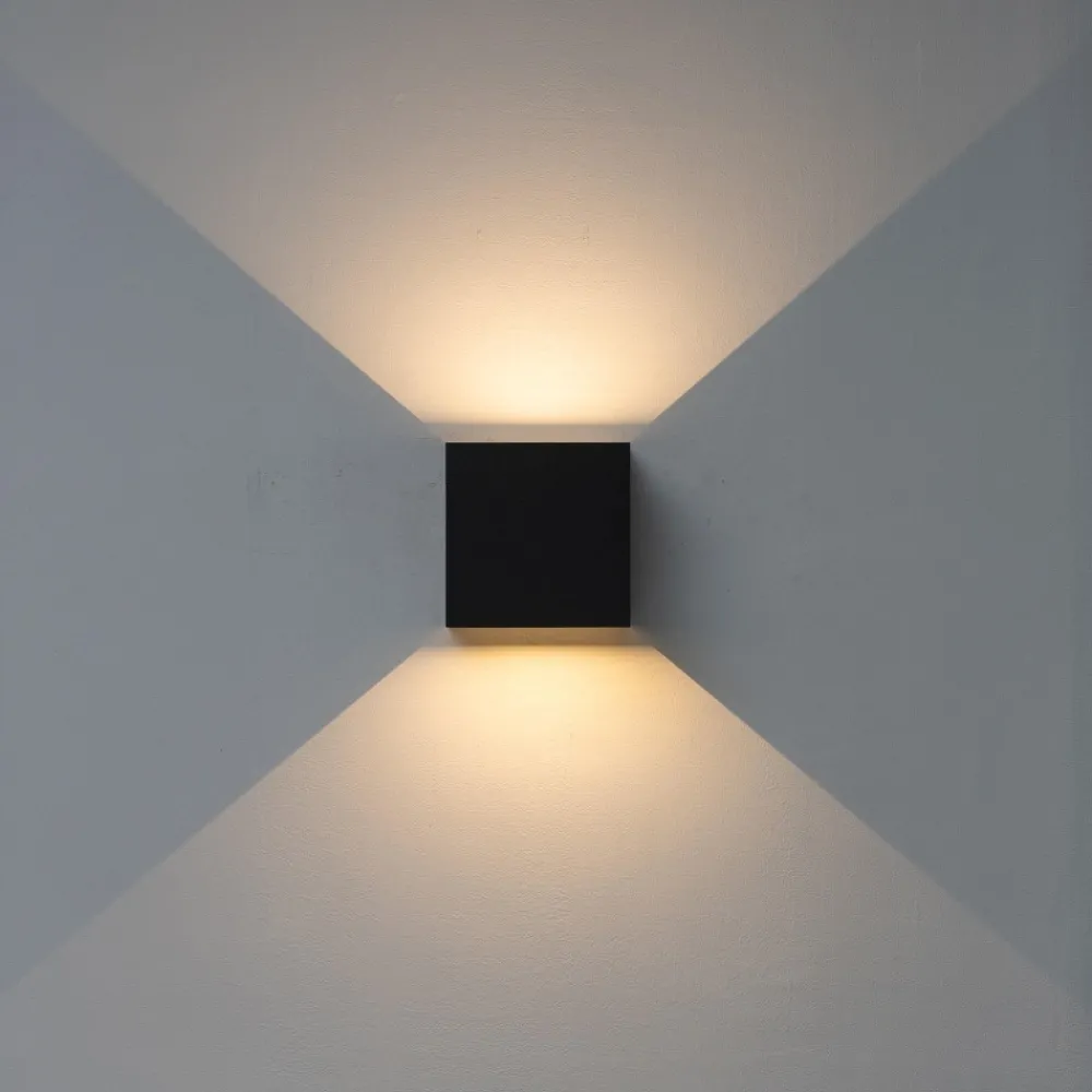 Applique Da Esterno-Selezionato da Mazzolaluce Applique da esterno led 20w 3000k cubo xl nero