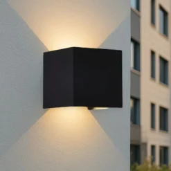 Applique Da Esterno-Selezionato da Mazzolaluce Applique da esterno led 20w 3000k cubo xl nero