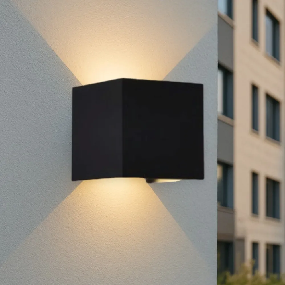 Applique Da Esterno-Selezionato da Mazzolaluce Applique da esterno led 20w 3000k cubo xl nero