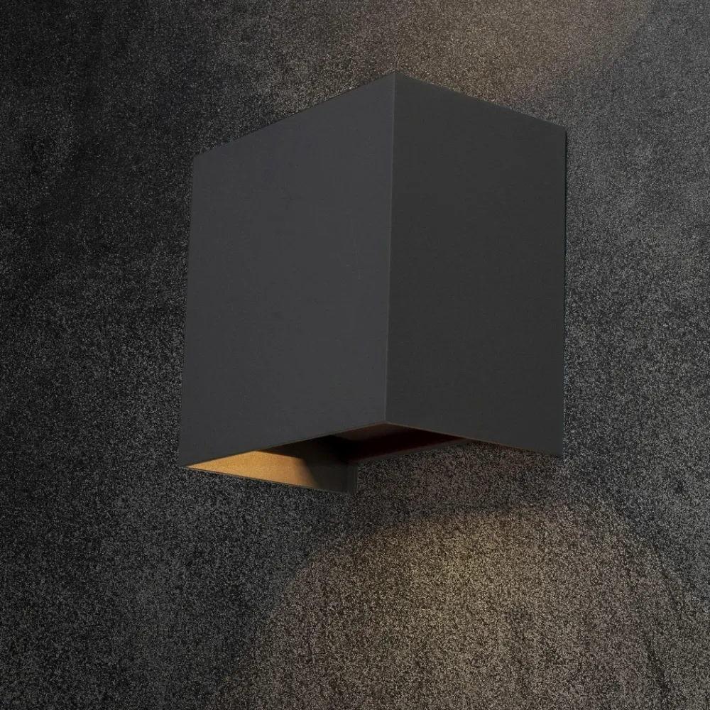 Applique Da Esterno-Selezionato da Mazzolaluce Applique da esterno led 20w 3000k cubo xl nero