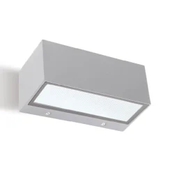 Applique Da Esterno-Selezionato da Mazzolaluce Applique da esterno led 24w 4000k grigio alluminio rettangolare