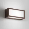 Applique Da Esterno-IsyLuce Applique da esterno led 18w 3000k marrone corten deco