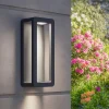 Applique Da Esterno-Selezionato da Mazzolaluce Applique da esterno led 9w 3000k moderna nera rettangolare