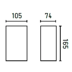 Applique Da Esterno-Selezionato da Mazzolaluce Applique da esterno led 6w 3000k moderna fascio luce regolabile