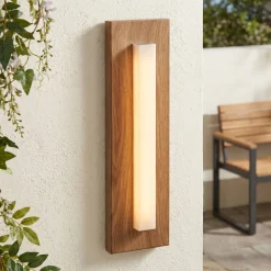 Applique Da Esterno-Selezionato da Mazzolaluce Applique da esterno legno ip44 led 3000k moderna