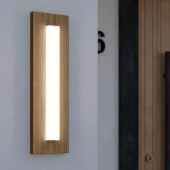 Applique Da Esterno-Selezionato da Mazzolaluce Applique da esterno legno ip44 led 3000k moderna