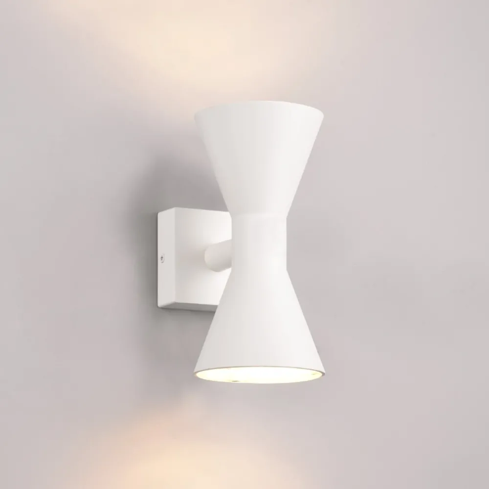 Applique Da Esterno-Selezionato da Mazzolaluce Applique da esterno luce biemissione moderna bianca