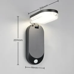 Applique Da Esterno-Selezionato da Mazzolaluce Applique da esterno luce solare led 3w 4000k con sensore di movimento crepuscolare