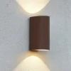 Applique Da Esterno-Gea Luce Applique da esterno 2 luci marrone corten
