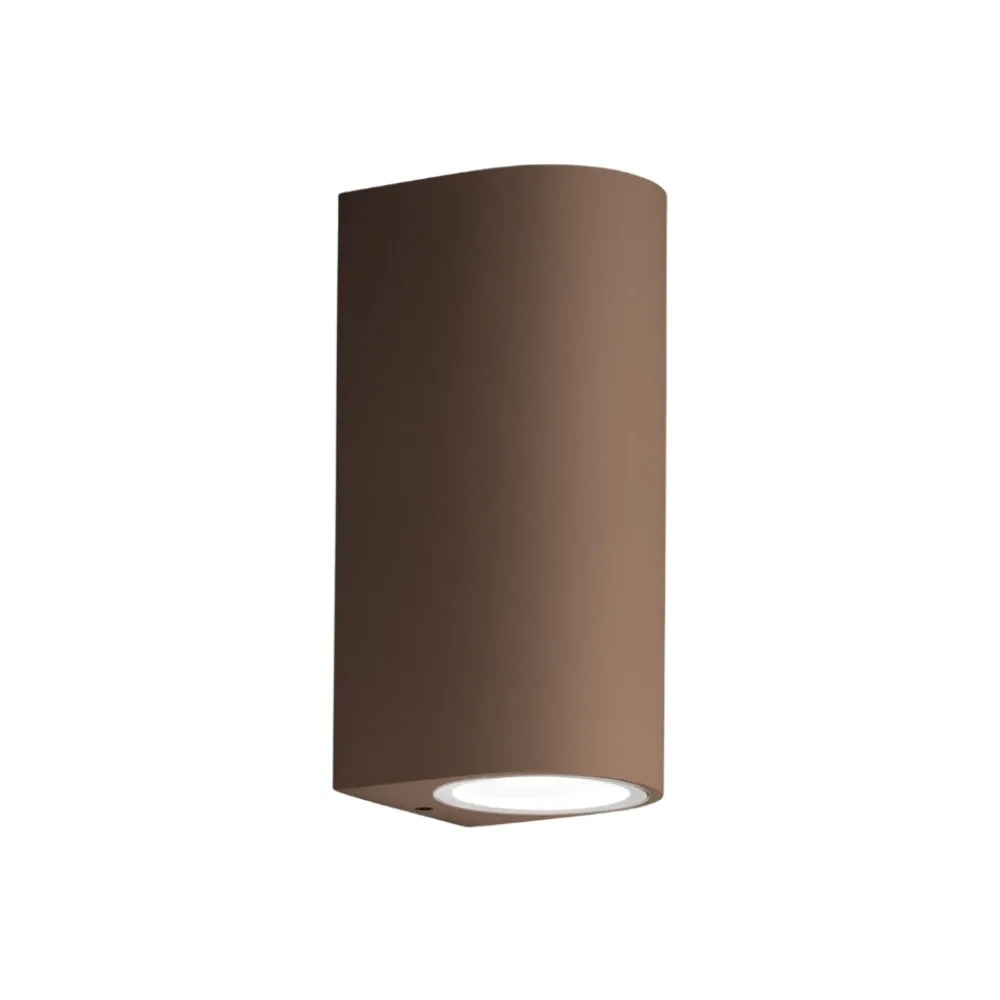 Applique Da Esterno-Gea Luce Applique da esterno 2 luci marrone corten