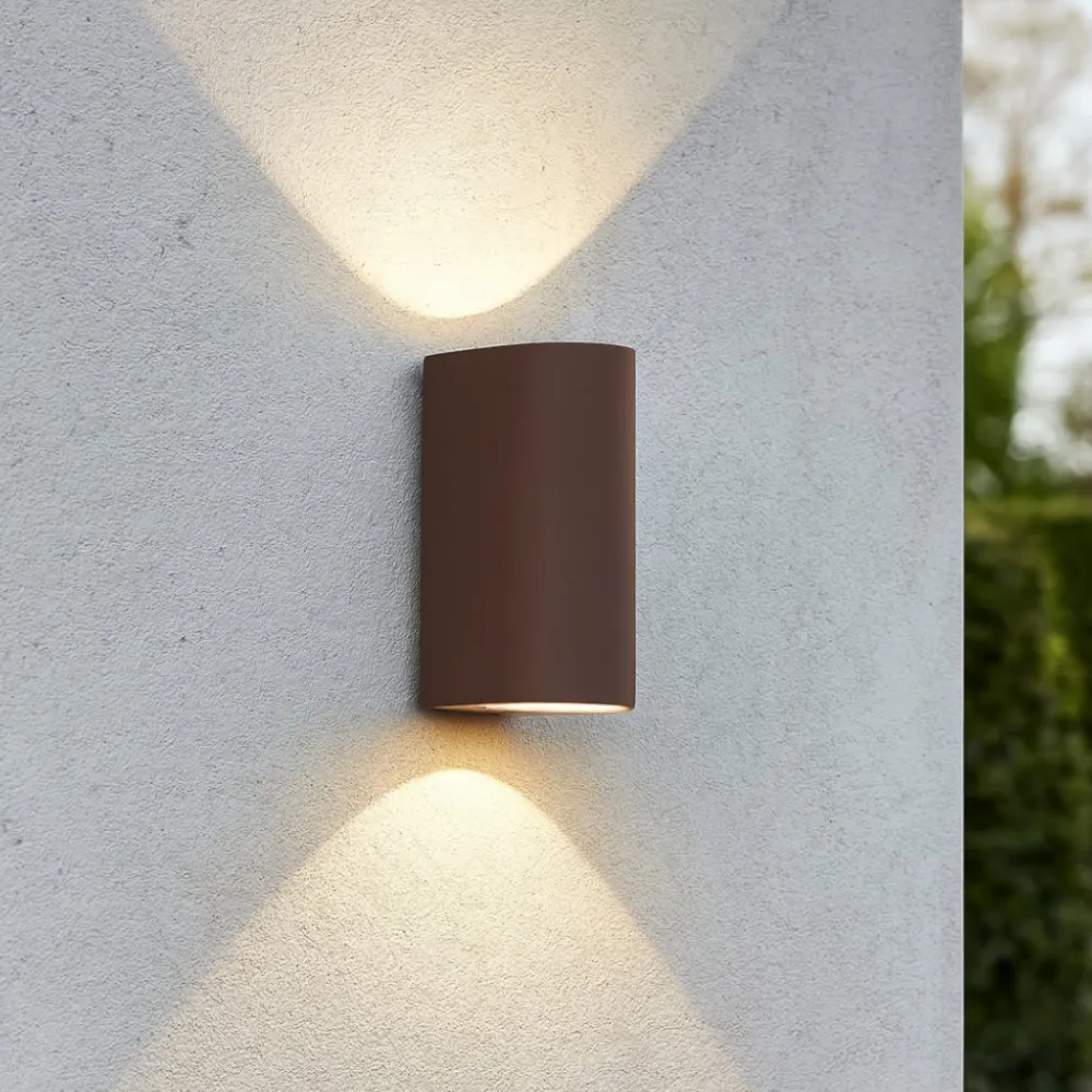 Applique Da Esterno-Gea Luce Applique da esterno 2 luci marrone corten