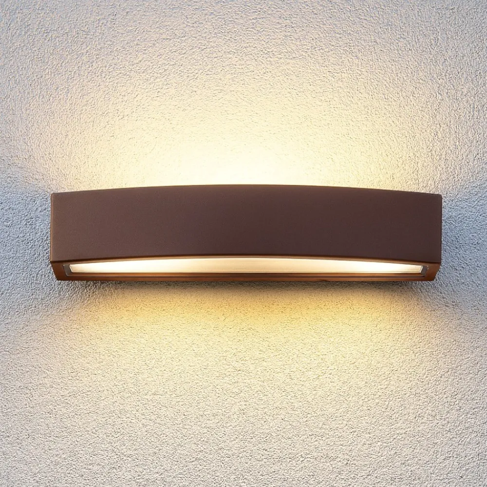 Applique Da Esterno-Ideal Lux Applique da esterno marrone andromeda ap2 cofee