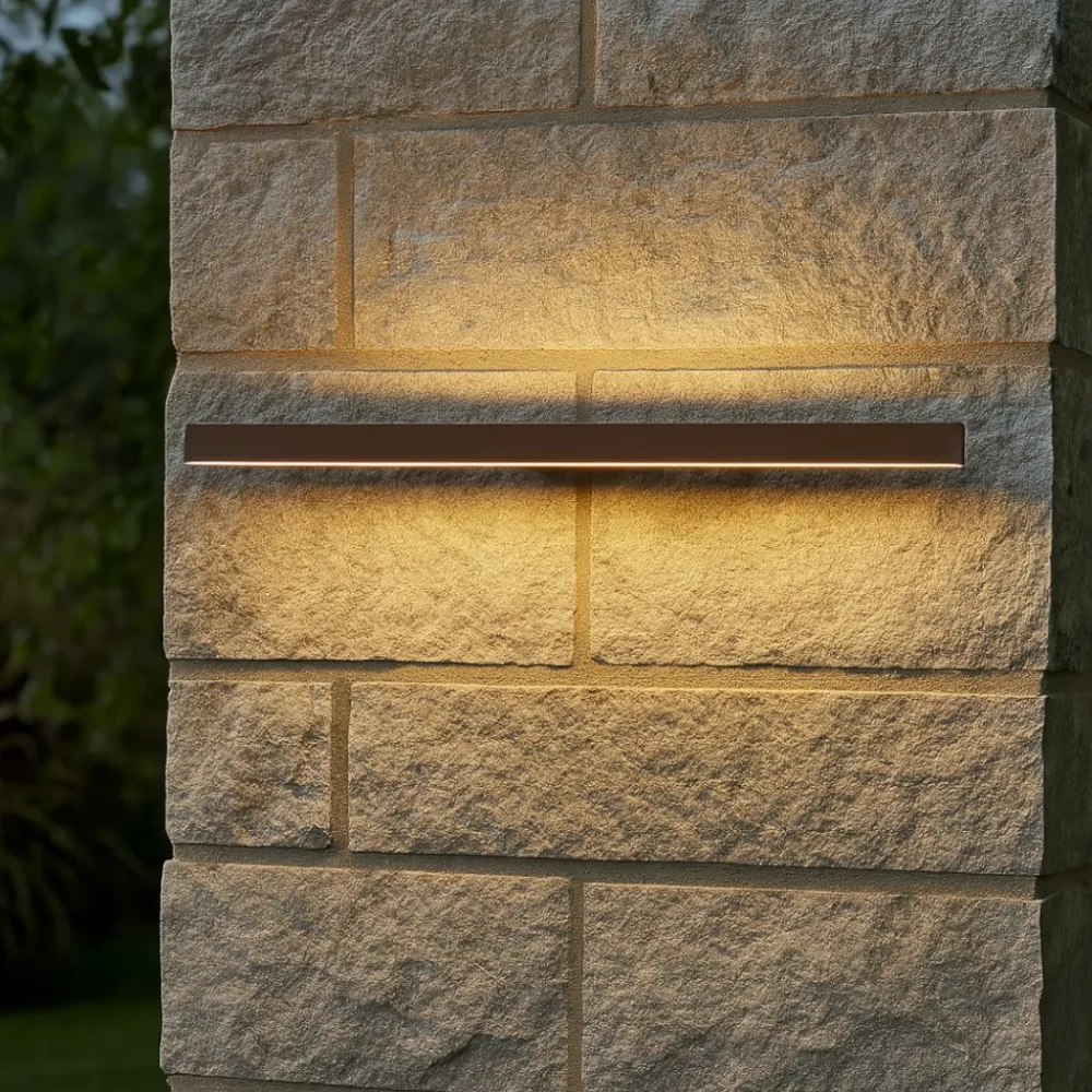 Applique Da Esterno-Selezionato da Mazzolaluce Applique da esterno marrone corten moderna led 24w 3000k