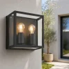 Applique Da Esterno-Selezionato da Mazzolaluce Applique da esterno metallo nero vetro ip44