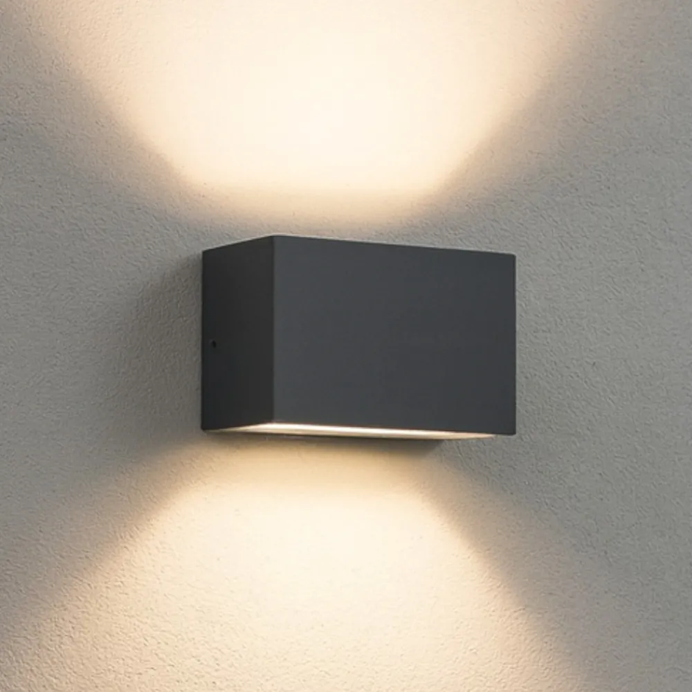 Applique Da Esterno-Selezionato da Mazzolaluce Applique da esterno moderna antracite led 9w 3000k ip65