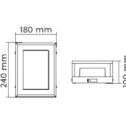 Applique Da Esterno-Selezionato da Mazzolaluce Applique da esterno moderna antracite led 10w cct anti corrosione