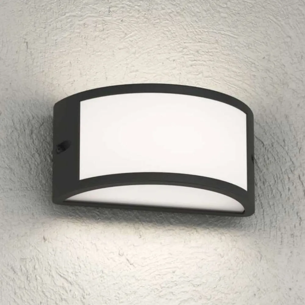 Applique Da Esterno-Top Light Applique da esterno moderna design curvo cairo nera
