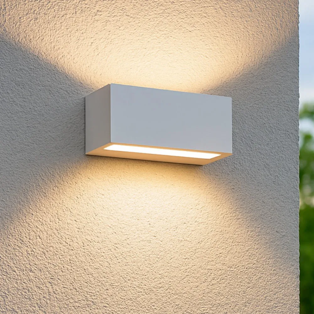 Applique Da Esterno-Selezionato da Mazzolaluce Applique da esterno moderna grigia led 36w 3000k biemissione