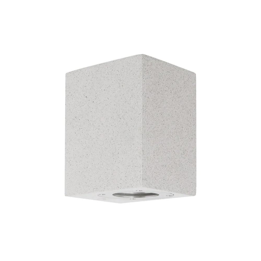Applique Da Esterno-Selezionato da Mazzolaluce Applique da esterno moderno cubo cemento bianco