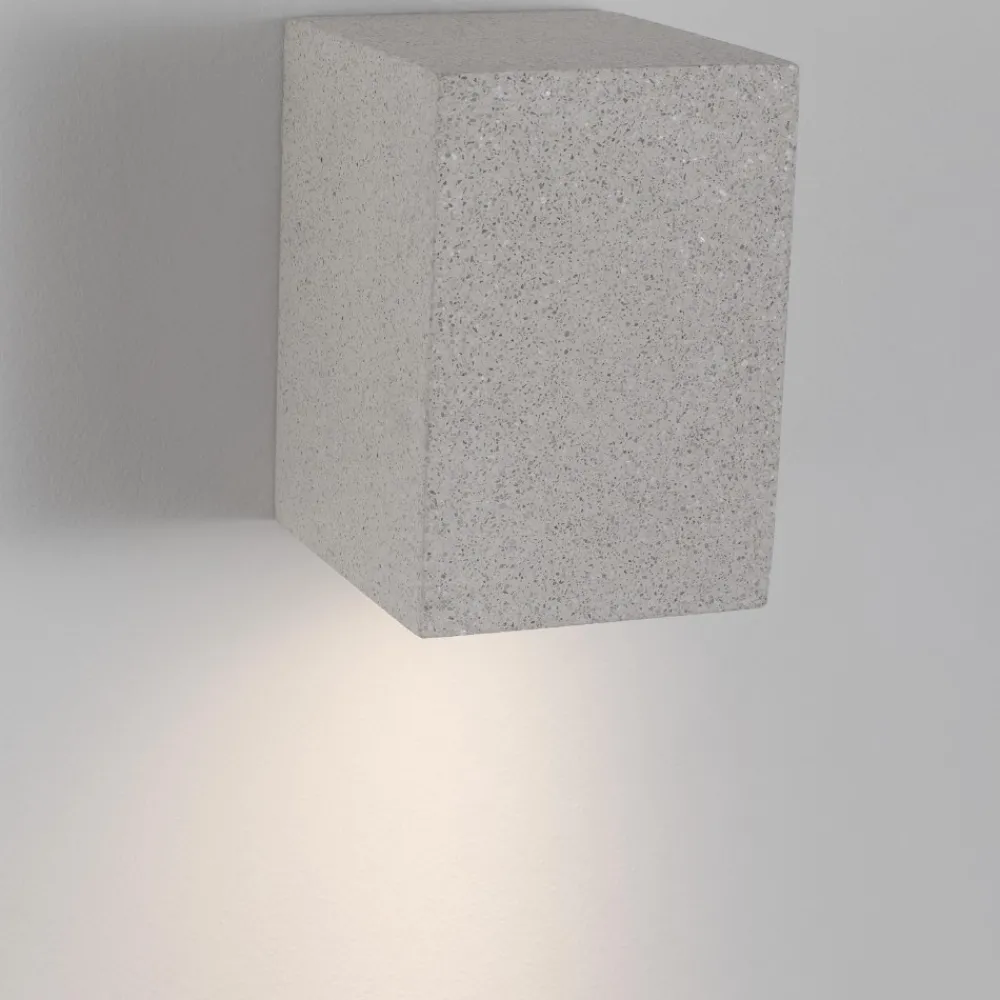 Applique Da Esterno-Selezionato da Mazzolaluce Applique da esterno moderno cubo cemento bianco