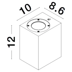 Applique Da Esterno-Selezionato da Mazzolaluce Applique da esterno moderno cubo cemento bianco