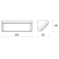 Applique Da Esterno-IsyLuce Applique da esterno moderno led 12w 3000k bianca