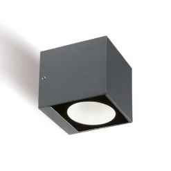 Applique Da Esterno-Selezionato da Mazzolaluce Applique da esterno monoemissione cubo grafite led 6w 3000k ip54