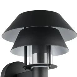 Applique Da Esterno-Selezionato da Mazzolaluce Applique da esterno nera ip44 e27 metallo e vetro