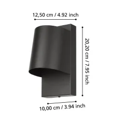 Applique Da Esterno-Selezionato da Mazzolaluce Applique da esterno nera ip54 moderna gu10 3000k