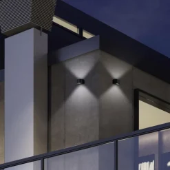 Applique Da Esterno-Selezionato da Mazzolaluce Applique da esterno nera 4w 3000k moderna fasci di luce regolabili