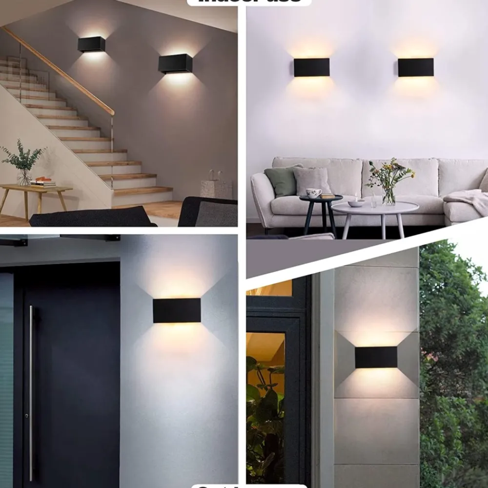 Applique Da Esterno-Selezionato da Mazzolaluce Applique da esterno nero led 24w 4000k rettangolare