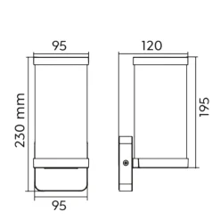 Applique Da Esterno-Selezionato da Mazzolaluce Applique da esterno nero luce diffusa
