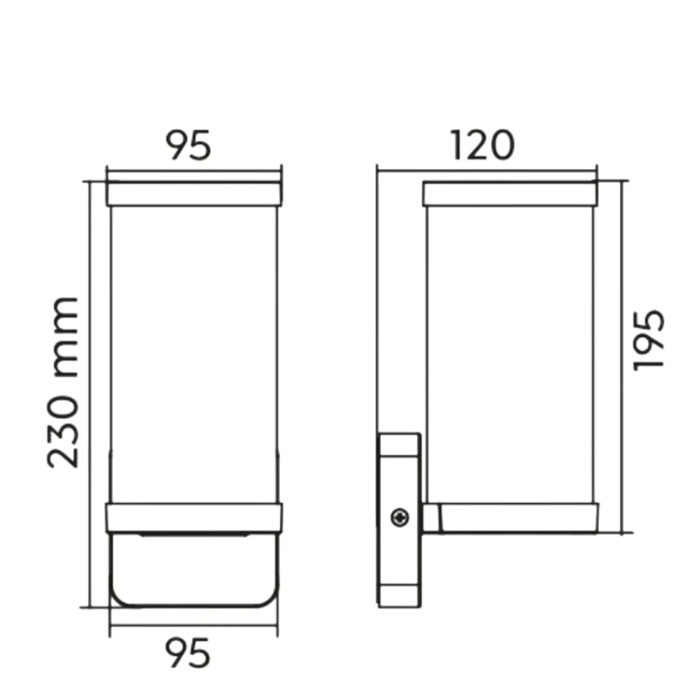 Applique Da Esterno-Selezionato da Mazzolaluce Applique da esterno nero luce diffusa