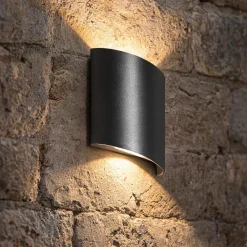Applique Da Esterno-Ondaluce Applique da esterno nevio antracite led 6w 4000k moderna