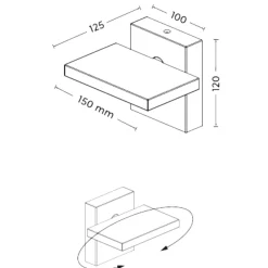 Applique Da Esterno-Selezionato da Mazzolaluce Applique da esterno orientabile antracite led 3000k moderna anti corrosione