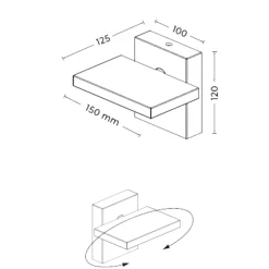 Applique Da Esterno-Selezionato da Mazzolaluce Applique da esterno orientabile antracite moderna 8w 3000k con sensore di movimento