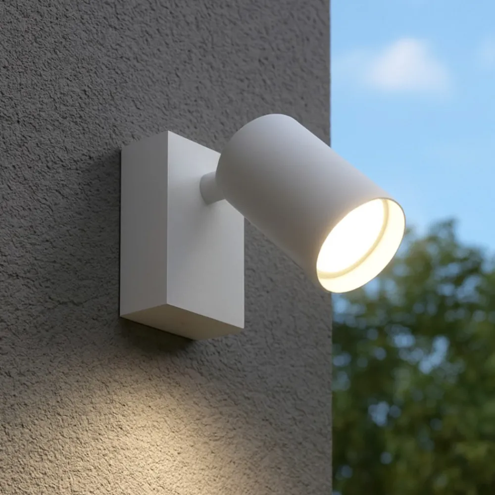 Applique Da Esterno-Gea Luce Applique da esterno orientabile ip65 bianca led cct