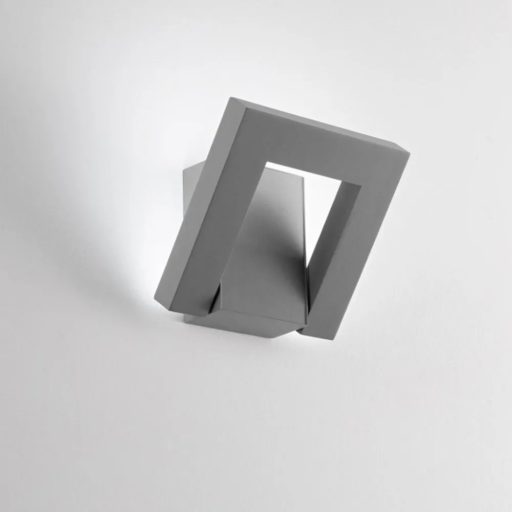 Applique Da Esterno-Perenz Illuminazione Applique da esterno perenz leva ip54 led cct grigio cemento orientabile
