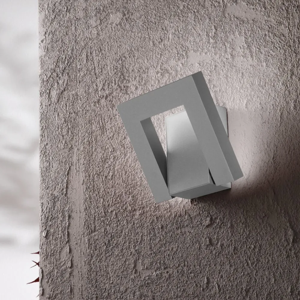 Applique Da Esterno-Perenz Illuminazione Applique da esterno perenz leva ip54 led cct grigio cemento orientabile