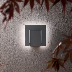 Applique Da Esterno-Perenz Illuminazione Applique da esterno perenz leva ip54 led cct grigio cemento orientabile