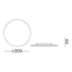 Applique Da Esterno-Ideal Lux Applique da esterno punto ap d30 led 16w 3000k marrone