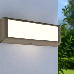 Applique Da Esterno-IsyLuce Applique da esterno rettangolare led 12w 3000k antracite