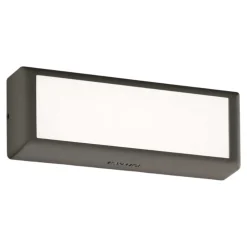Applique Da Esterno-IsyLuce Applique da esterno rettangolare led 12w 3000k antracite