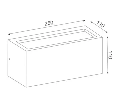 Applique Da Esterno-Selezionato da Mazzolaluce Applique da esterno rettangolare marrone e27 ip65