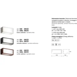 Applique Da Esterno-IsyLuce Applique da esterno rettangolare r7s antracite