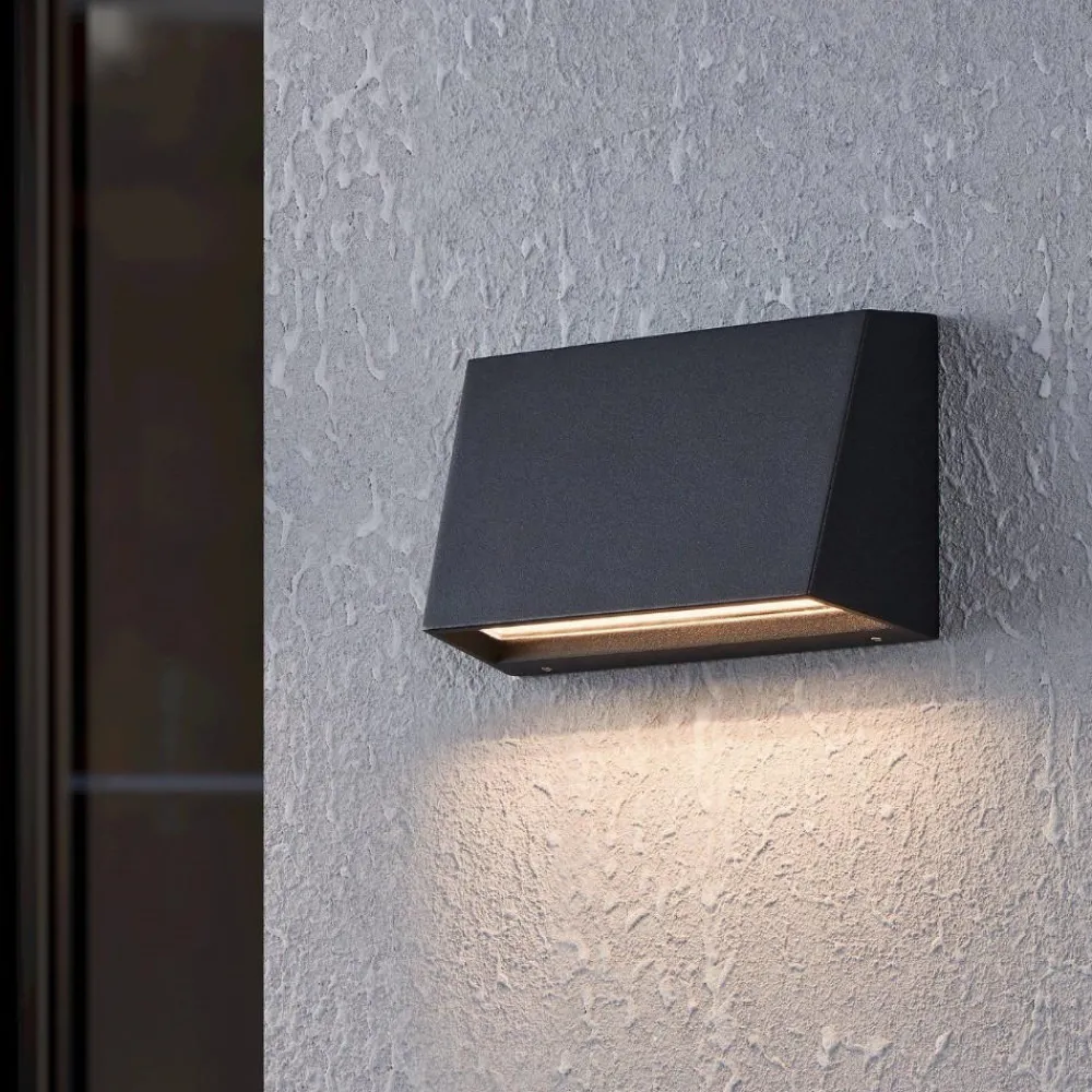 Applique Da Esterno-Selezionato da Mazzolaluce Applique da esterno rettangolare nera ip65 led cct
