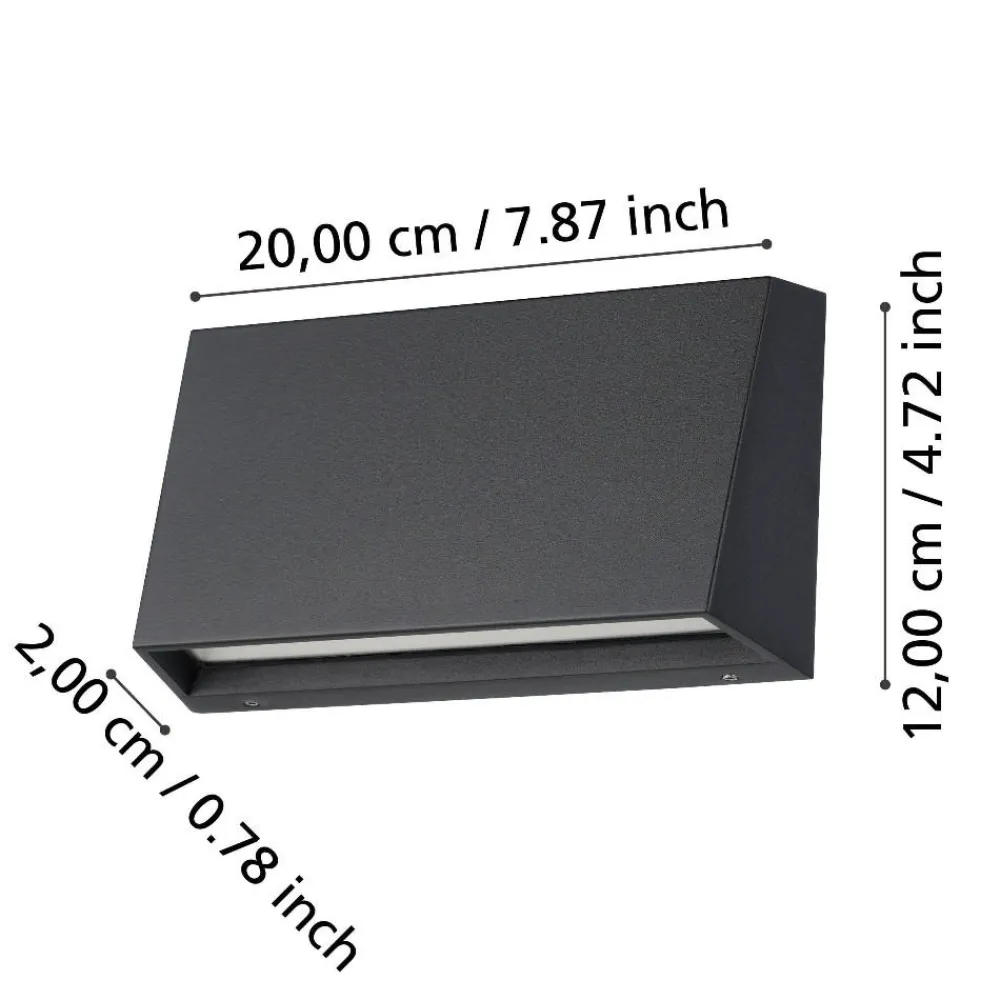 Applique Da Esterno-Selezionato da Mazzolaluce Applique da esterno rettangolare nera ip65 led cct
