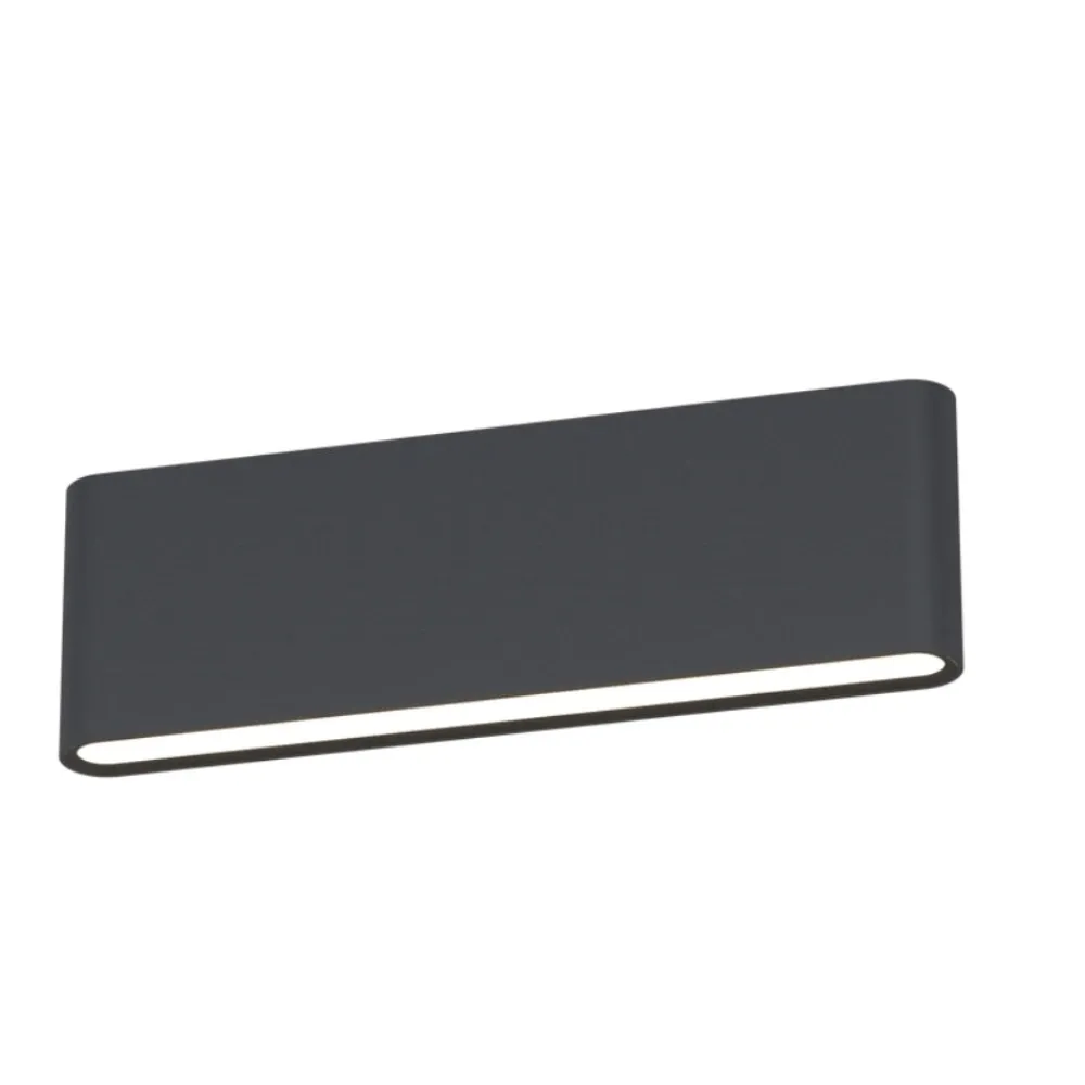 Applique Da Esterno-Top Light Applique da esterno rettangolare antracite led biemissione cct lima