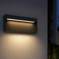Applique Da Esterno-Selezionato da Mazzolaluce Applique da esterno rettangolare nera led cct ip65