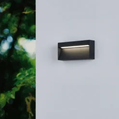 Applique Da Esterno-Selezionato da Mazzolaluce Applique da esterno rettangolare nera led cct ip65